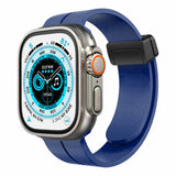 iWatch Accessories #12 = For Apple Watch Size 38/40/41mm Magnetic Buckle Premium Silicone Watch Band - Blue
