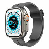 iWatch Accessories #13 = For Apple Watch Size 38/40/41mm Magnetic Buckle Premium Silicone Watch Band - Dark Gray