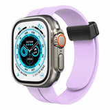 iWatch Accessories #15 = For Apple Watch Size 38/40/41mm Magnetic Buckle Premium Silicone Watch Band - Light Purple
