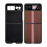 Moto Cases #15 = Motorola Razr 2023 METKASE Velvet Fabric Flip Phone Premium PU Vegan Leather Cover Case