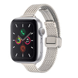 iWatch Accessories #30 = For Apple Watch Size 38/40/41mm Executive Metal Watch Band - Silver+Rose Gold