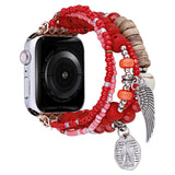iWatch Accessories #35 = For Apple Watch Size 38/40/41mm Pearl Diamond Zinc Alloy Watch Band - Black