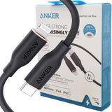 Iphone charger cable #145 = 6FT ANKER POWERLINE+ 3 USB-A TO LIGHTING CABLE BLACK