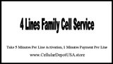 BYOP = H2o  Family 4 line $100 Unlimited Int'l Talk, Text & Data +5GB HOTSPOT + 4 Sim Kit + 4 New Number