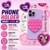 Mount Holder #167 = MAGNETIC SUCTION PHONE MOUNT - HEART PINK