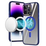 iPhone Case #133 =  Dazzle [Magnetic Circle] Kickstand Alloy Chrome Transparent Hybrid
