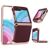 Samsung Case #101 = Samsung  Z Flip 5,4,3,2 Effortless Plain Shock Proof Hybrid Case Cover