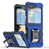 Samsung Case #105 = Samsung  Z Flip 5,4,3,2  OPTIMUM Magnetic Ring Stand Hybrid Case Cover