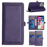 Samsung Case #160 = Wallet Premium PU Vegan Leather ID Multiple Card Holder Money with Lanyard Samsung Galaxy Note, S, A, J Series