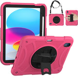 Tablet #229 = For Apple iPad 3in1 Tablet Hand and Shoulder Strap with Kickstand purple