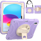 Tablet #229 = For Apple iPad 3in1 Tablet Hand and Shoulder Strap with Kickstand purple