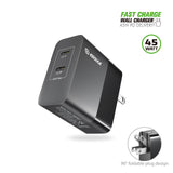 Charger Power Adapter #237 = 45W PD Dual Type-C FAST WALL CHARGER white