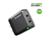 Charger Power Adapter #239 = 35W GaN DUAL USB-C WALL CHARGER white