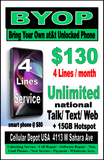 AT&T Network Carrier Services & Hotspot $5-$100 Plan