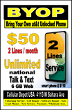 AT&T Network Carrier Services & Hotspot $5-$100 Plan