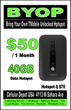 T-Mobile Network Carrier Services & Hotspot $10-$70 Plan