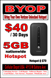 VERIZON Network Carrier Services & Hotspot $15-$85 Plan