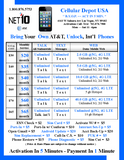 Payment = Net10 Wireless $35.00 Unlimited Talk, Text, Data + International** Calls & Texts    5 GB High Speed Data,
