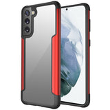 Samsung Case #28 = Aluminium Alloy Transparent PC TPU Slick Hybrid  for Samsung Galaxy Note, S, A, J Series
