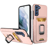 Samsung Case #33 = Card Holder with Magnetic Ring Stand Hybrid Case Cover Samsung Galaxy Note, S, A, J Series