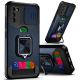 Samsung Case #34 = Multi-Functional Card Magnetic Ring Stand Hybrid Camera Case Cover Samsung Galaxy Note, S, A, J Series