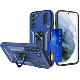 Samsung Case #41 = invisible Card Holder Magnetic Ring Stand Hybrid Case Cover Samsung Galaxy Note, S, A, J Series