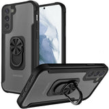 Samsung Case #48 = Aluminium Alloy Magnetic Ring Stand Hybrid Case Cover Samsung Galaxy Note, S, A, J Series