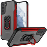 Samsung Case #48 = Aluminium Alloy Magnetic Ring Stand Hybrid Case Cover Samsung Galaxy Note, S, A, J Series