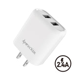 Charger Power Adapter #174 = 2 Ports USB WALL Adapter - 2.4A