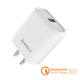Charger Power Adapter #175 = QC 3.0 Fast Charging Single Black Wall Adapter High Performance