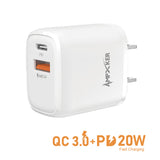 Charger Power Adapter #176 = Dual Port Wall Adapter QC 3.0 + PD 20W Fast Charging