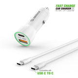 iphone charger Cable #81 = 18W Car Charger PD&2.4A USB with 3ft C to 8Pin cable