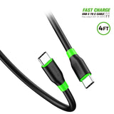 Type C Charger #54 = C to C Cable 4FT White 30watt