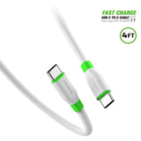 Type C Charger #54 = C to C Cable 4FT White 30watt