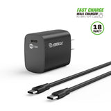 Type C Charger #63 = 18W PD Fast Charger Wall & 5FT C to C Cable