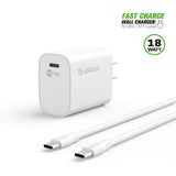 Type C Charger #63 = 18W PD Fast Charger Wall & 5FT C to C Cable