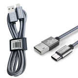 Type C Charger #105 = 3FT Braided Cable For Type-C 15watt