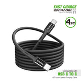 Type C Charger #120 = 4FT BRAIDED CABLE C TO C 30watt