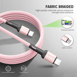 Type C Charger #119 = 4FT BRAIDED CABLE C TO C 30watt