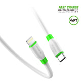 iphone charger Cable #73 = C to 8Pin Cable 4ft white