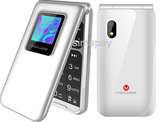 Unlocked Phones #4 = White Maxwest Neo Flip VoLTE Bk 2.4in 4g Unlocked, att, tmobile, international GSM
