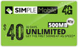 Simple phone Combo #2 = Simple Mobile Zte Z232 Phone lock + Sim Card + $25 Plan + New Number