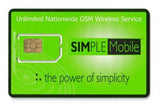 BYOP = Simple Mobile by Verizon 1 LINE $30 Unlimited Talk, Text, Int'l Text & 20gb Data