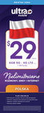 BYOP = Ultra Mobile 1 Year $360 Talk & Text, 6GB Web + Sim Kit + New Number