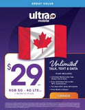 BYOP = Ultra Mobile 1 Year $360 Talk & Text, 6GB Web + Sim Kit + New Number